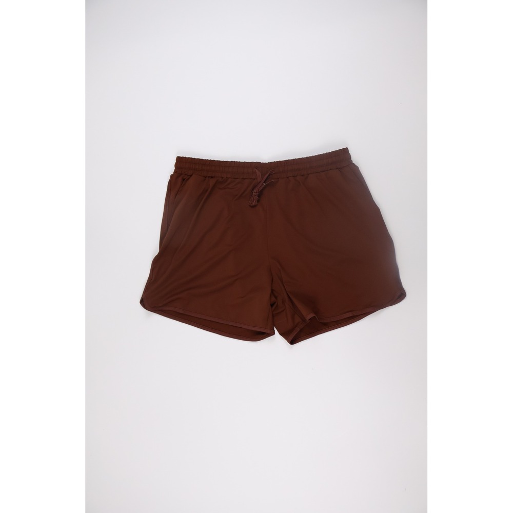 The Back Forty Womens Shorts Athletic Lounge Brown Solid 2XL Excellent